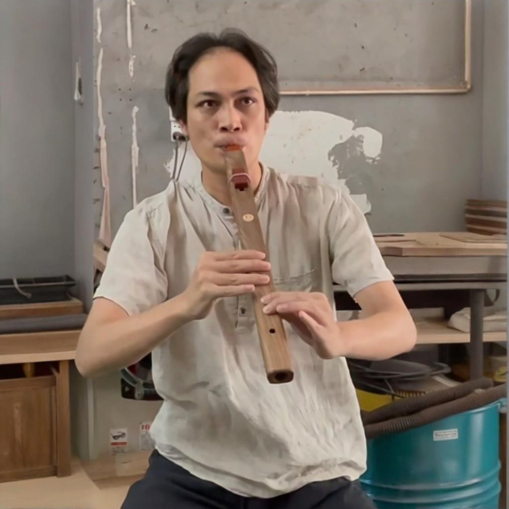 Musical Instrument Of India - ขลุ่ยไม้แนวตั้งเสียง B/C/D/E/F แบบพกพา สำหรับประกอบดนตรี บำบัดรักษา ขลุ่ยอินเดีย