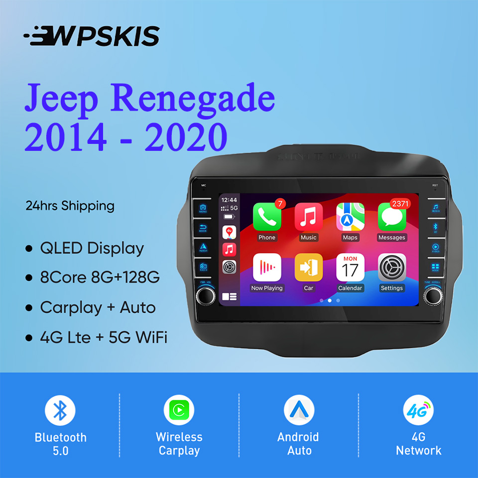 Musical Instrument Of India - สําหรับJeep Renegade 2014 - 2020 รถวิทยุสเตอริโอเครื่องเล่นเพลงวิดีโอGps