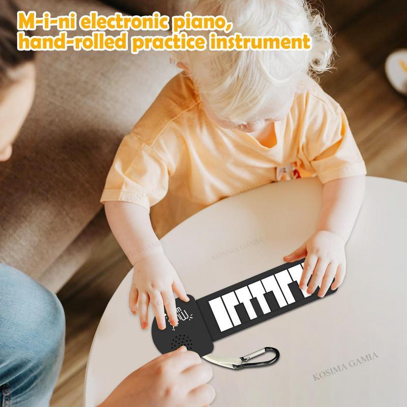 Musical Instrument Project - เปียโนอิเล็กทรอนิกส์แบบม้วนเก็บได้ ซิลิโคน เปียโนไฟฟ้าแบบพับได้ คีย์บอร์ดเครื่องดนตรี สำหรับการเดินทาง โรงเรียน