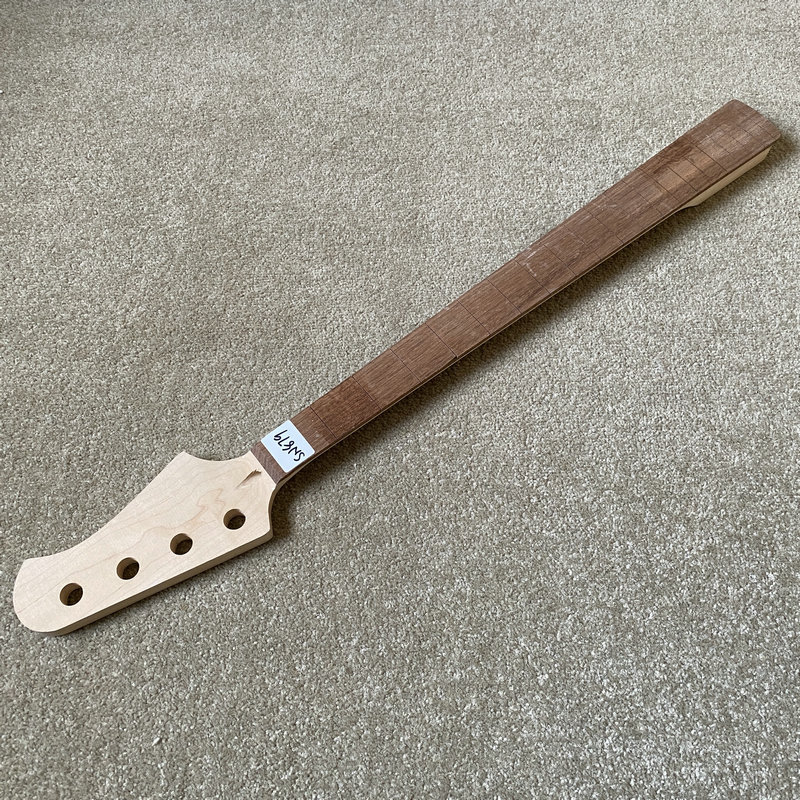 Bass Guitar Fretless - SN879 คอกีตาร์เบสแบบยังไม่ประกอบ 4 สาย ไม่มีเฟรต ไม้เมเปิล+ไม้โรสวูด