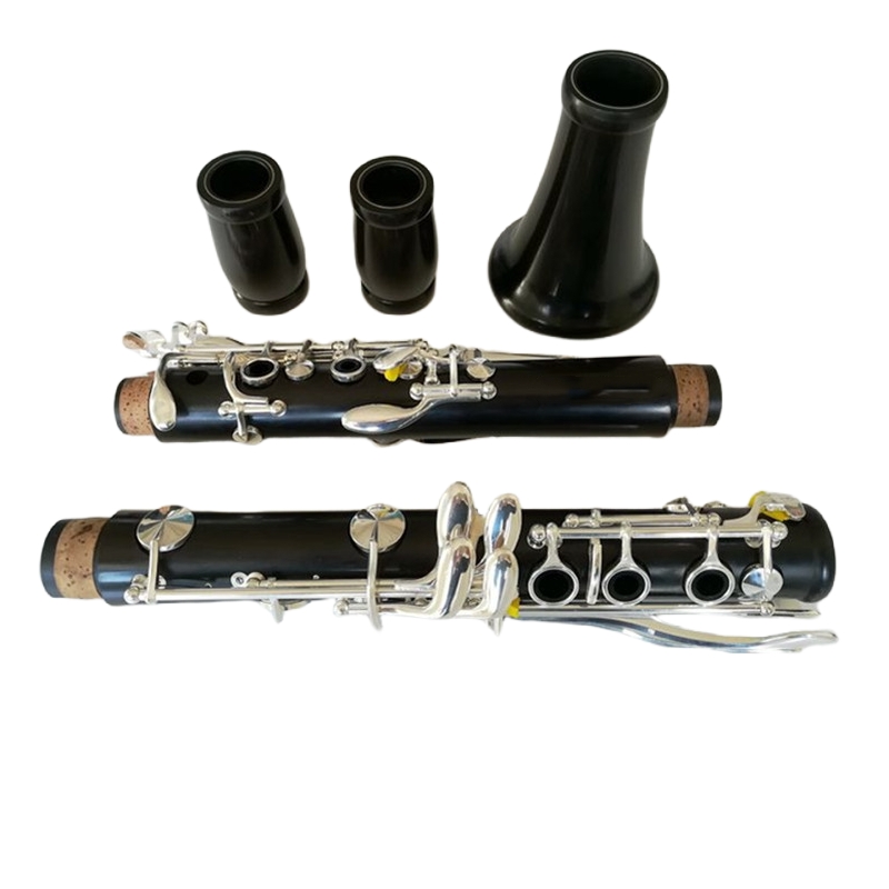 Musical Instrument Ending In A - คลาริเน็ตคุณภาพสูง บีแฟลต 17 คีย์ ปุ่มชุบเงิน ไม้ดำ