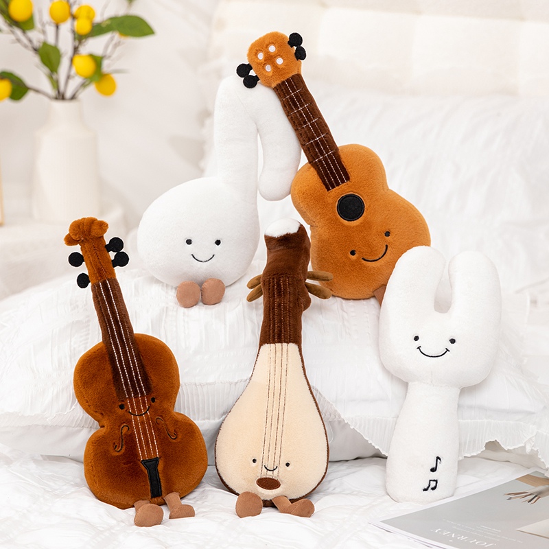 Musical Instrument Project - ตุ๊กตาดนตรีน่ารัก ของเล่นตุ๊กตาขนนุ่ม รูปไวโอลิน กีตาร์ ปี่ 30