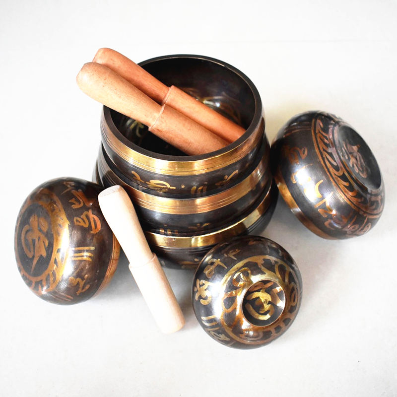 Musical Instrument Of India - โยคะ Healing สมาธิเครื่องดนตรีทิเบตทองเหลือง Mantras ร้องเพลงชามขนาดต่างๆ TBC976