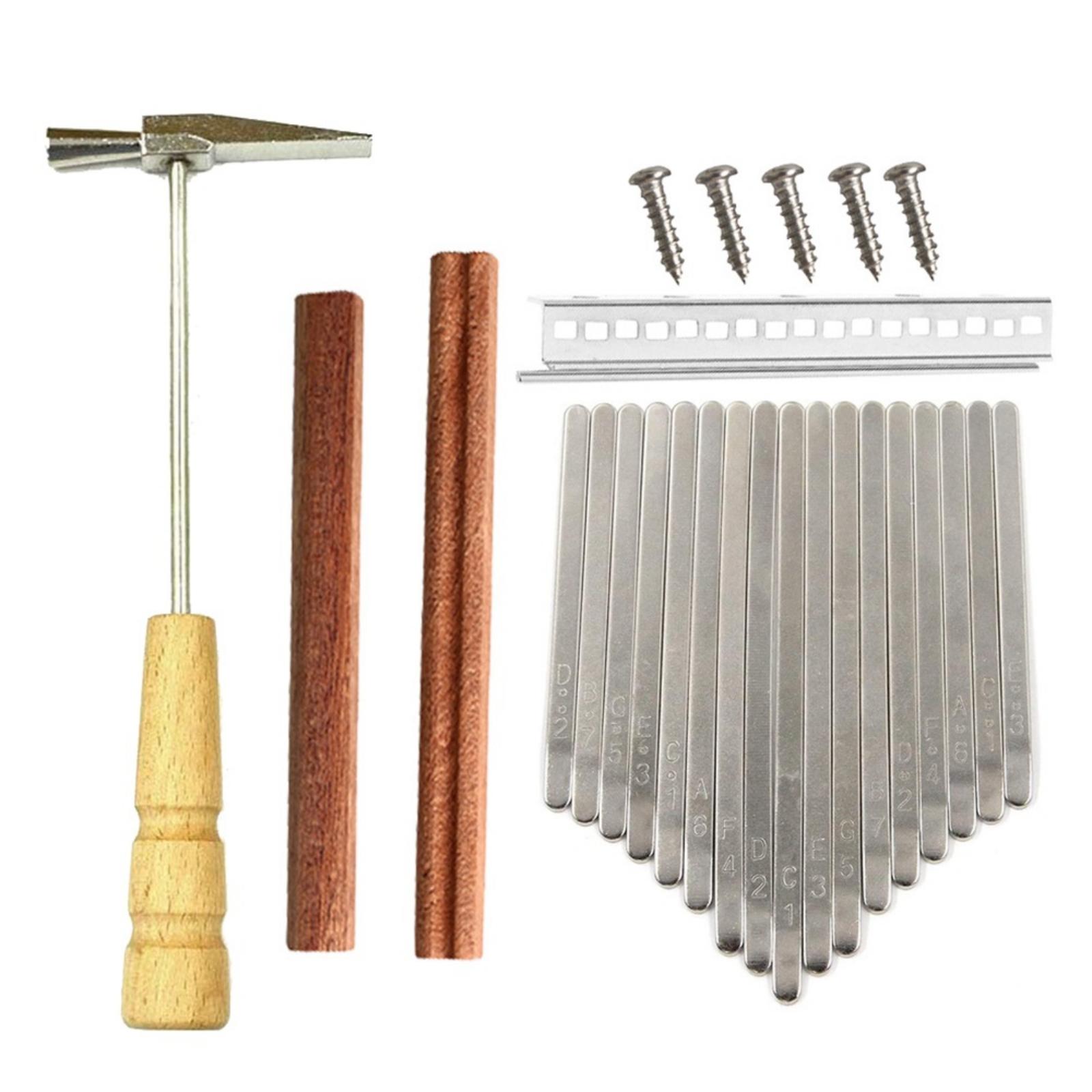 Musical Instrument Repair - คาลิมบา DIY เปียโนนิ้วหัวแม่มือ 17 คีย์ สีเงิน