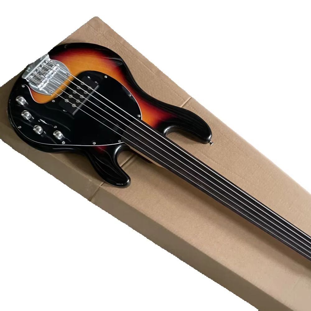 Bass Guitar Fretless - กีตาร์เบส 5 สาย รุ่น Sunset, เบสไร้เฟรต,