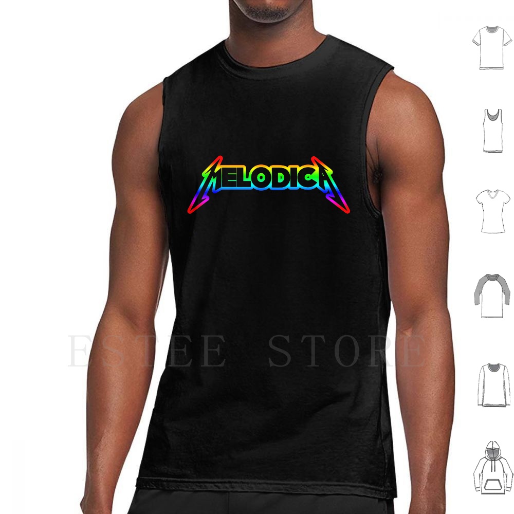Musical Instrument Jokes - Rainbow Melodica เสื้อกล้ามเสื้อกั๊ก Melodica สายรุ้งเพลงเครื่องดนตรี Pastiche