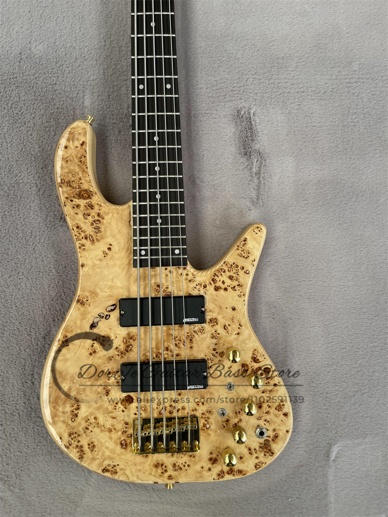 5สายเบสกีต้าร์เบสเมเปิ้ลเบสคอแ - Bass Guitar Fretless บทวิจารณ์และราคา