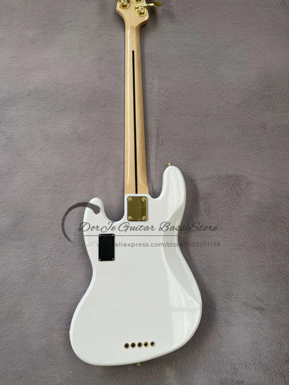 กีตาร์เบส 5 สาย สีขาว บริดจ์แบ - Bass Guitar Fretless บทวิจารณ์และราคา