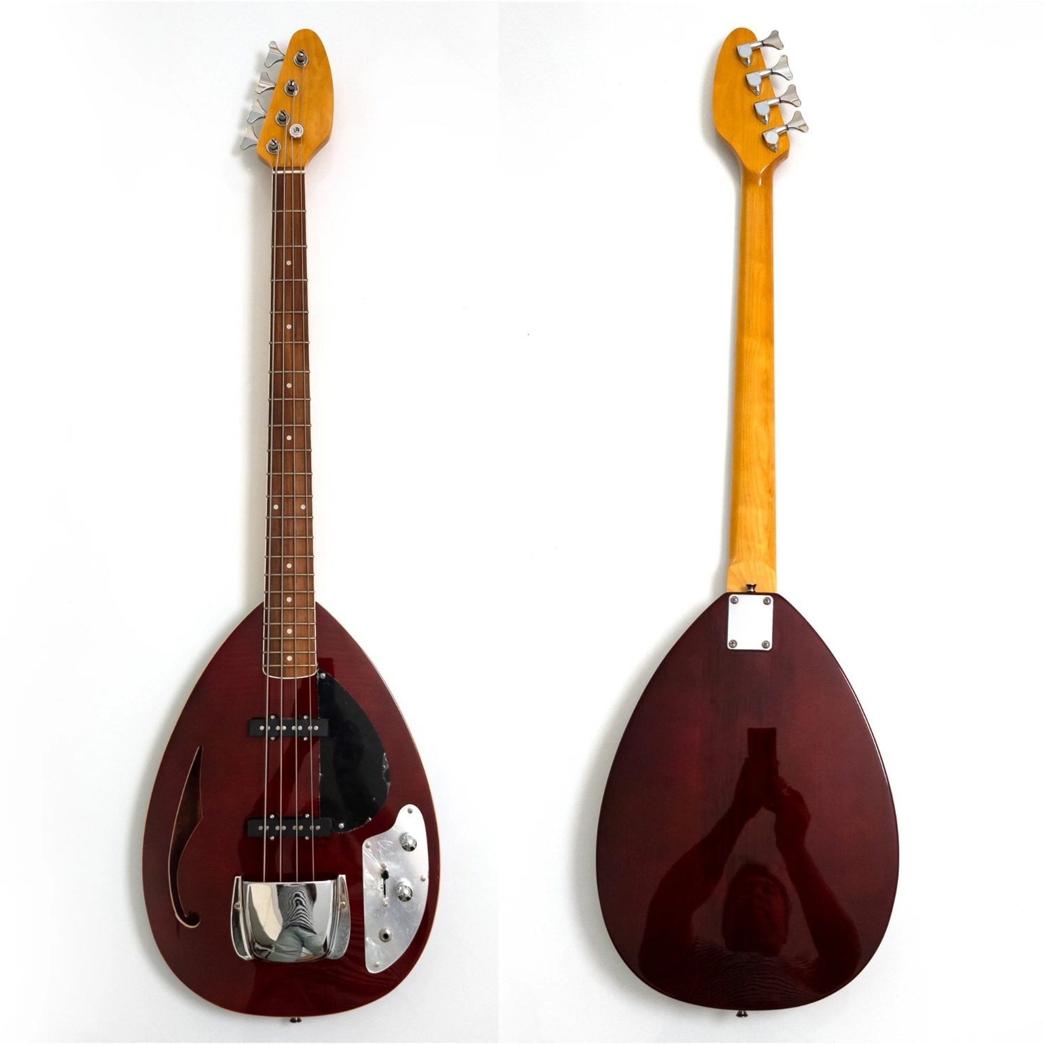 กีตาร์เบสไฟฟ้าแบบกึ่งกลวง 4 สา - Bass Guitar Fretless บทวิจารณ์และราคา