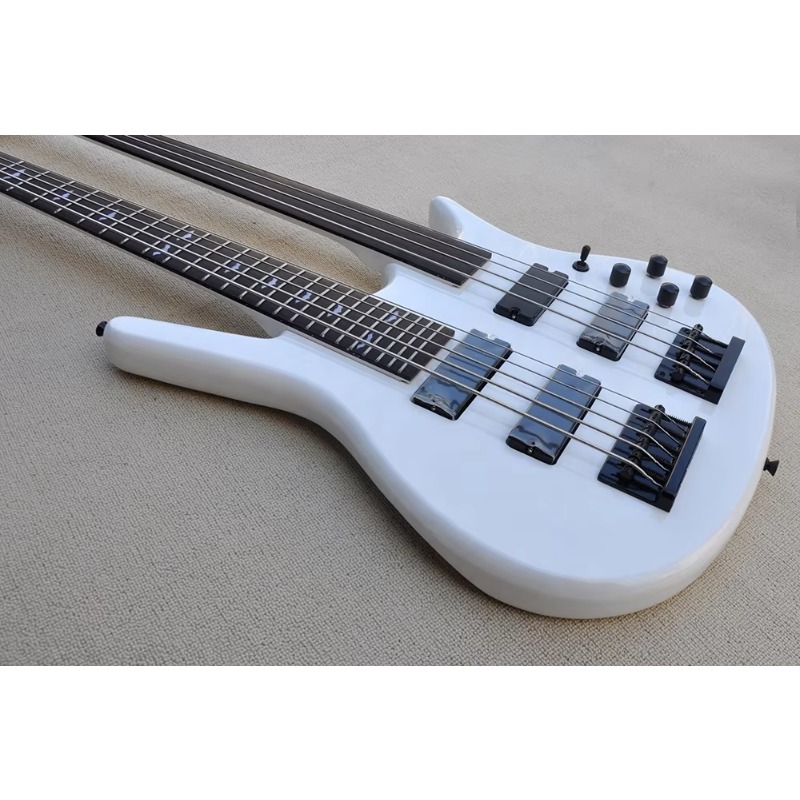 กีตาร์เบสไฟฟ้าแบบสองคอ 4+5 สาย - Bass Guitar Fretless บทวิจารณ์และราคา