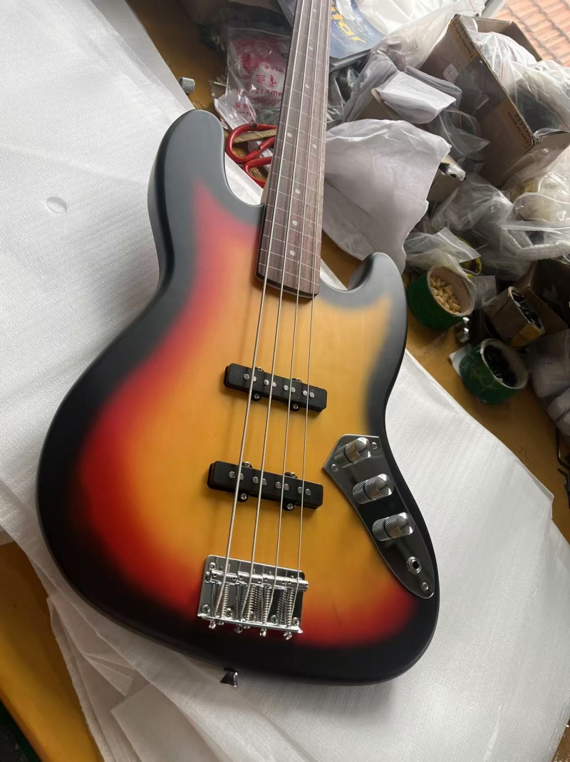 จัดส่งฟรีคุณภาพสูง 4 สายเบสไฟฟ - Bass Guitar Fretless บทวิจารณ์และราคา